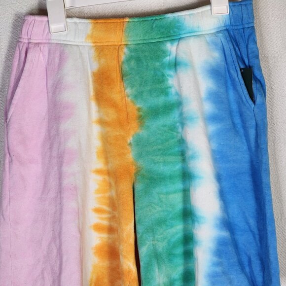 Wild Fable Multi Color Tie Dye Cotton Poly Material Elastic Tie Waist Shorts M - Picture 3 of 16